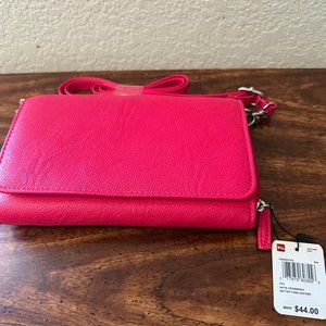 Pink crossbody wallet clutch - NEW with tags